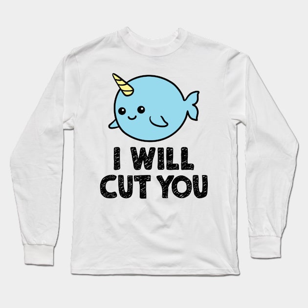 Sarcastic Narwhal Shirt Long Sleeve T-Shirt by redbarron